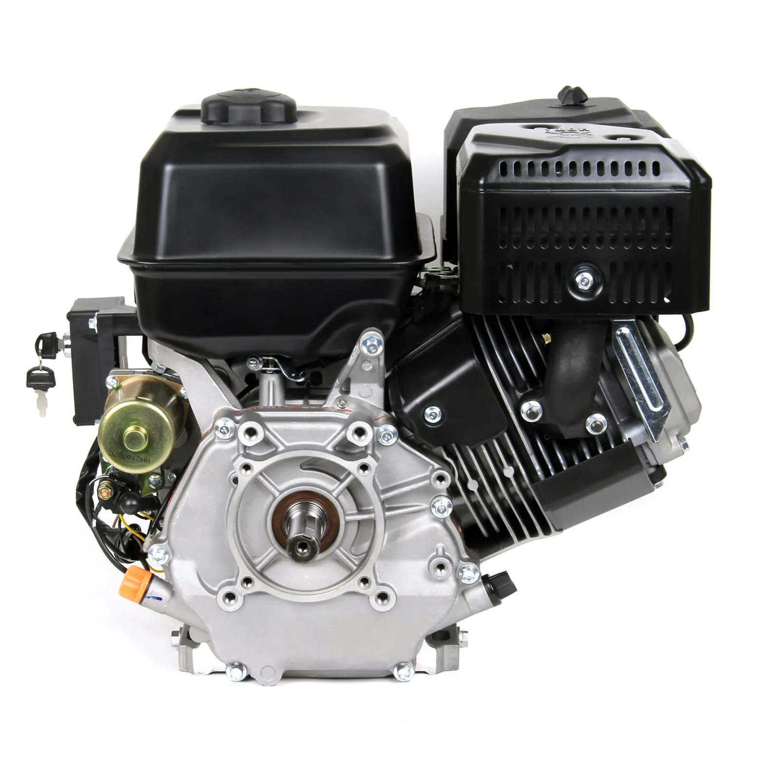 LIFAN KP460E E-Start Benzinmotor mit 15,6 PS Einzylinder für Rüttelplatten und Baumaschinen, luftgekühlter 4-Takt Motor mit 25,4 mm Kurbelwelle, OHV-Ventilsteuerung & 459 cc Hubraum