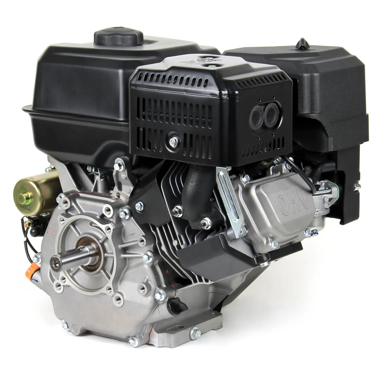 LIFAN KP460E E-Start Benzinmotor mit 15,6 PS Einzylinder für Rüttelplatten und Baumaschinen, luftgekühlter 4-Takt Motor mit 25,4 mm Kurbelwelle, OHV-Ventilsteuerung & 459 cc Hubraum