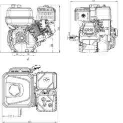 LIFAN KP230E E-Start Benzinmotor mit 6,5 PS Einzylinder für Rüttelplatten und Baumaschinen, luftgekühlter 4-Takt Motor mit 19,05 mm Kurbelwelle, OHV-Ventilsteuerung & 223 cc Hubraum