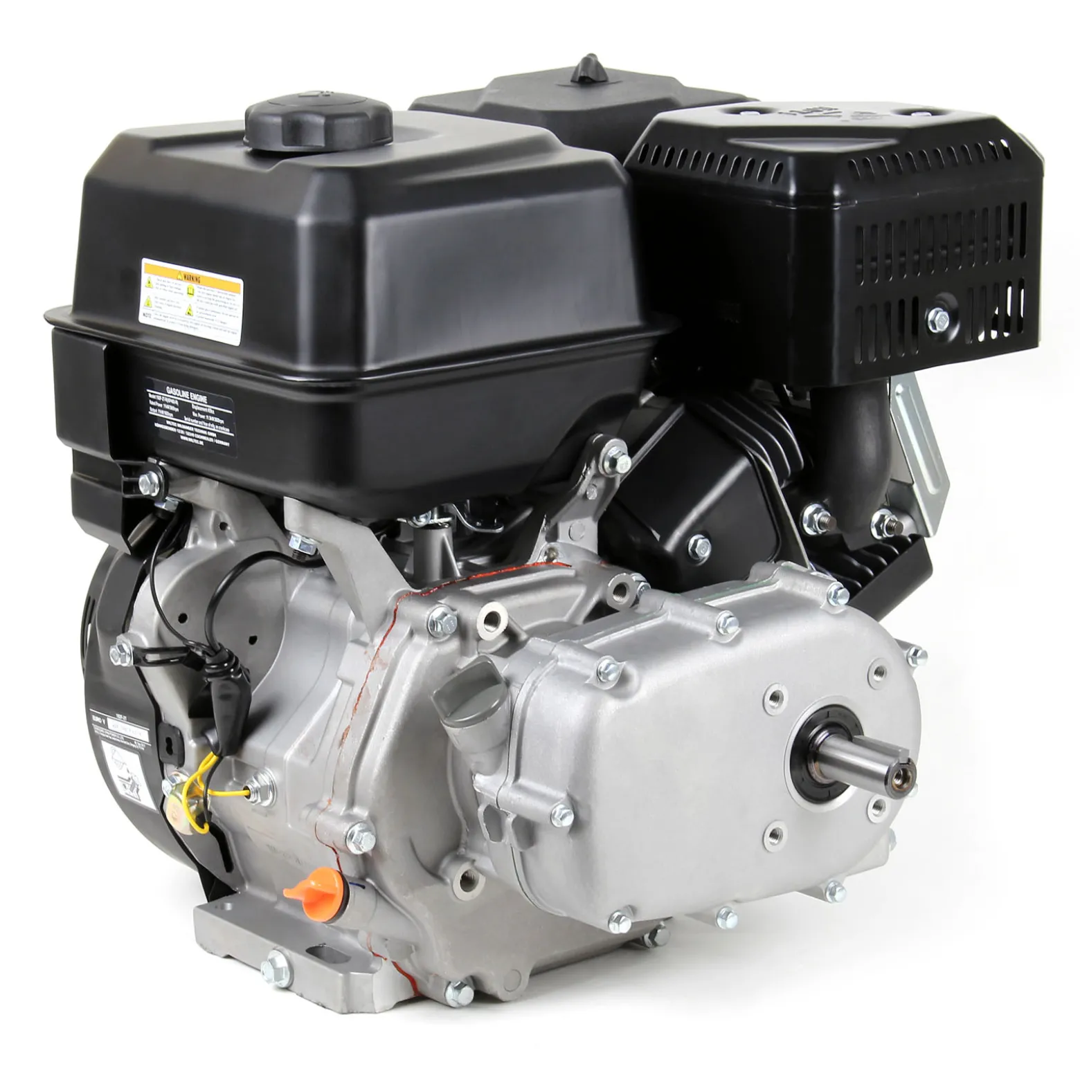 LIFAN KP460-R Benzinmotor mit 16,3 PS Einzylinder für Rüttelplatten und Baumaschinen, luftgekühlter 4-Takt Motor mit 22 mm Kurbelwelle, OHV-Ventilsteuerung & 459 cc Hubraum
