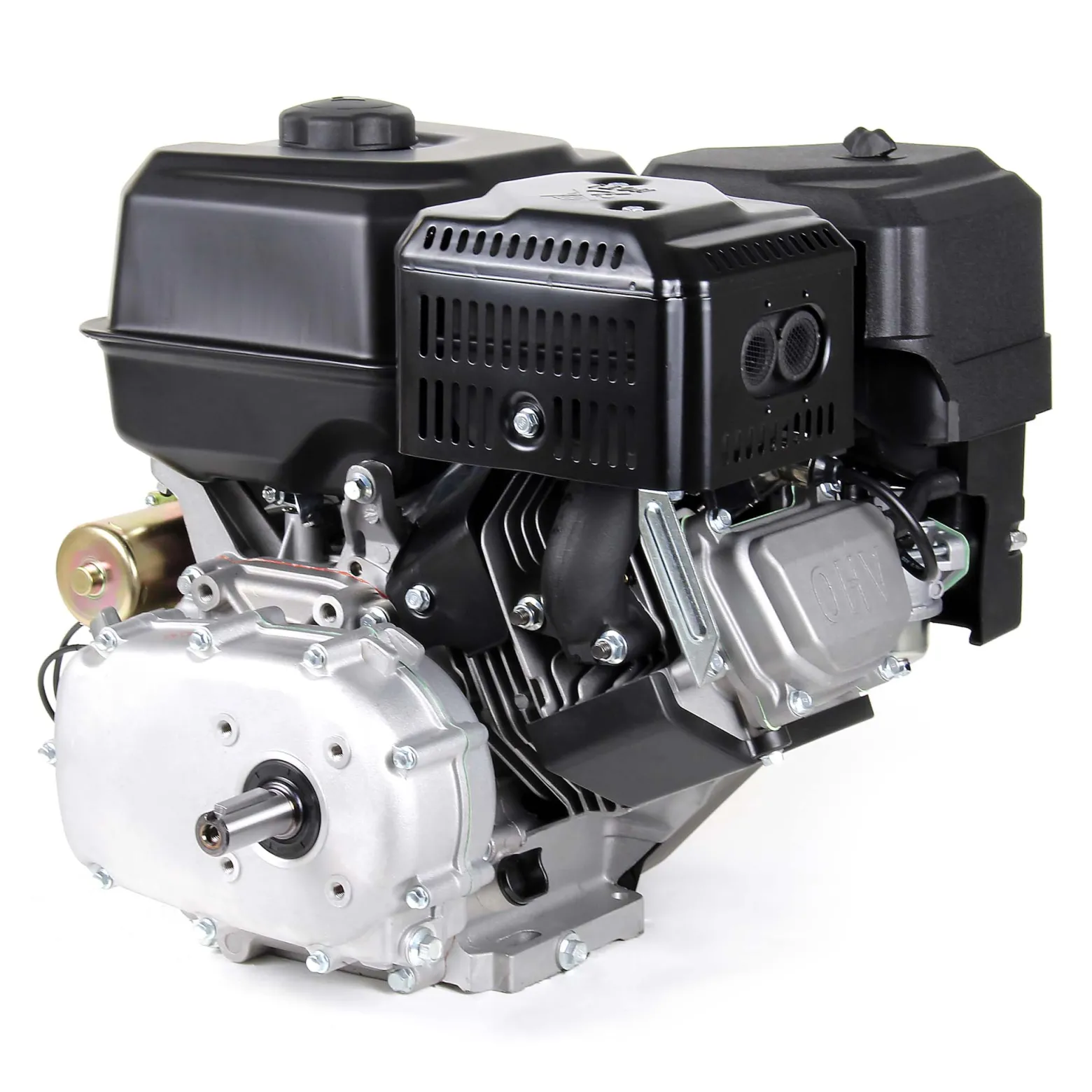 LIFAN KP460-RE E-Start Benzinmotor mit 16,3 PS Einzylinder für Rüttelplatten und Baumaschinen, luftgekühlter 4-Takt Motor mit 22 mm Kurbelwelle, OHV-Ventilsteuerung & 459 cc Hubraum