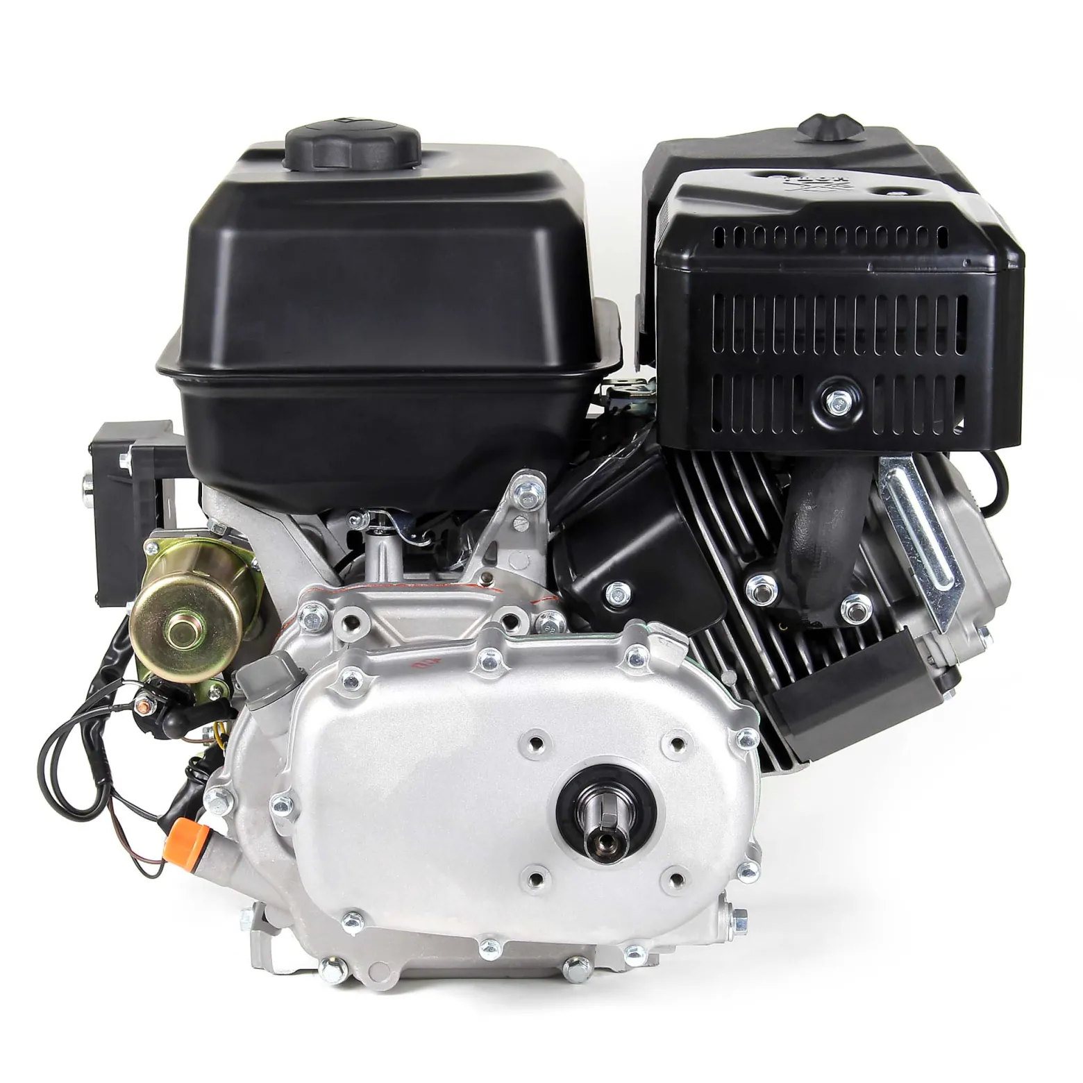 LIFAN KP460-RE E-Start Benzinmotor mit 16,3 PS Einzylinder für Rüttelplatten und Baumaschinen, luftgekühlter 4-Takt Motor mit 22 mm Kurbelwelle, OHV-Ventilsteuerung & 459 cc Hubraum
