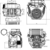 LIFAN 2V80F 25mm E-Start Benzinmotor Zweizylinder mit 16kW 3600U/min für Traktoren und Bagger