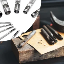 Locheisen Satz 2-22mm 15tlg aus Carbonstahl für Leder, Gummi, Weichplastik u.v.m. Locheisenset