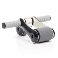 LUXTRI Bauchroller mit Kniematte 240 x 170 mm, Ab Roller klappbar mit 2 Rädern, Bauchmuskeltrainer zur Stärkung des Oberkörpers, Bauchroller, Ab Wheel Workout