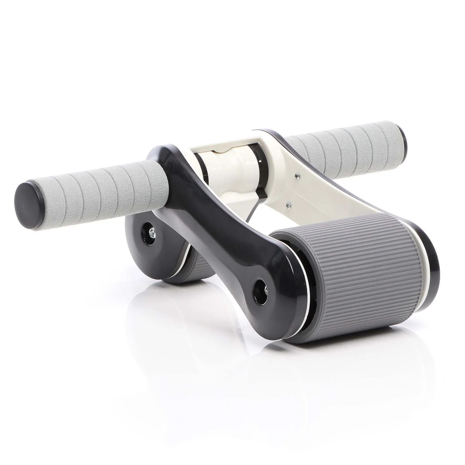 LUXTRI Bauchroller mit Kniematte 240 x 170 mm, Ab Roller klappbar mit 2 Rädern, Bauchmuskeltrainer zur Stärkung des Oberkörpers, Bauchroller, Ab Wheel Workout