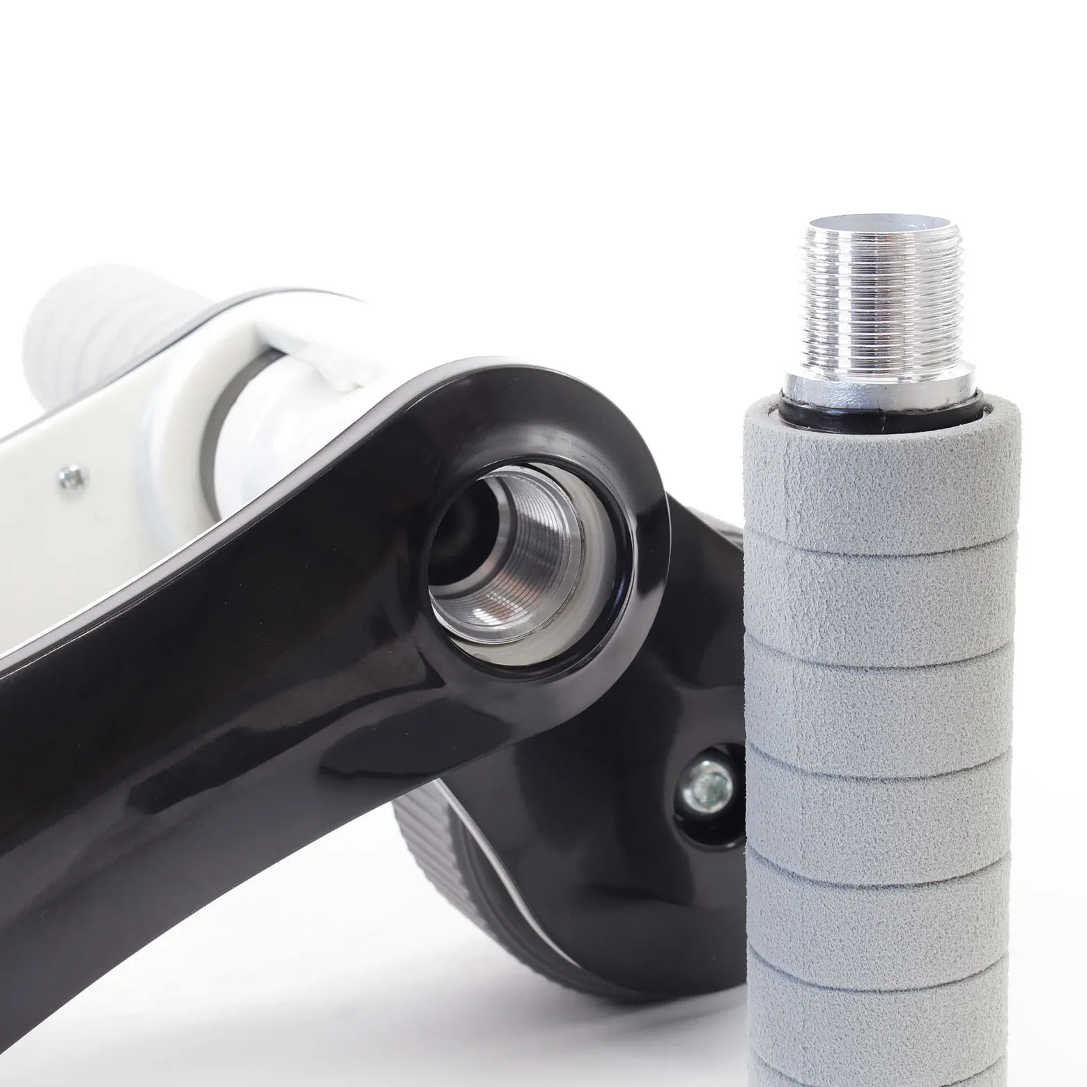 LUXTRI Bauchroller mit Kniematte 240 x 170 mm, Ab Roller klappbar mit 2 Rädern, Bauchmuskeltrainer zur Stärkung des Oberkörpers, Bauchroller, Ab Wheel Workout