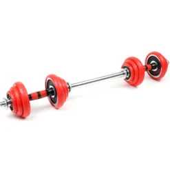LUXTRI Hantelset 20 kg 2in1 Set Kurzhantel und Langhantel mit 12 Hantelscheiben, Langhantel mit Verlängerungsstange Hantelstangen Gewichte für Krafttraining Hanteln Training Hantel Set