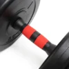 LUXTRI Kurzhantel Set 15 kg mit 8 Zement Hantelscheiben, 2 Hantelstangen gerändelt Sternverschluss Hantel Set verschiedene Gewichte robustes Dumbbell Set mit verstellbaren Hanteln