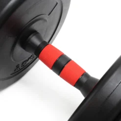 LUXTRI Kurzhantel Set 15 kg mit 8 Zement Hantelscheiben, 2 Hantelstangen gerändelt Sternverschluss Hantel Set verschiedene Gewichte robustes Dumbbell Set mit verstellbaren Hanteln