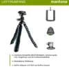 Mantona Armadillo 28 cm Mini Fotostativ, flexibles Pocket Stativ bis 3 kg Traglast, 360° Kugelkopf, kompatibel mit GoPro Hero, Insta360, DSLR-Kameras & Smartphones
