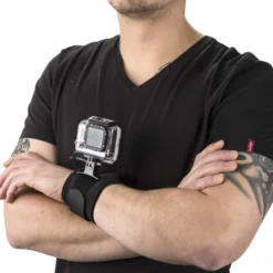Mantona Armgurt gepolstert mit Mount - 60 x 55 x 60 mm - aus Nylon - sicherer Halt - kompatibel mit GoPro Hero 11 10 9 8 7 6 5 4 3+, Session und anderen Action Cams