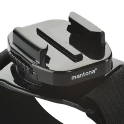Mantona Armgurt mit 360 Grad drehbarem Schnellspann Halter (kompatibel mit GoPro Hero 11 10 9 8 7 6 5 4 3+, Session und andere kompatible Action Cams, sicherer Halt für Ihre Actioncam) schwarz