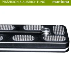 Mantona AS-100-2M Schnellwechselplatte Arca-Swiss kompatibel 100 x 38 mm Aluminium mit 1/4