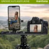 Mantona AS-200-2M Schnellwechselplatte Arca-Swiss kompatibel 200 x 38 mm Aluminium mit 1/4" und 3/8" Schrauben, Gummipuffern und Mittenmarkierung