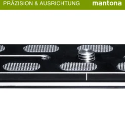 Mantona AS-200-2M Schnellwechselplatte Arca-Swiss kompatibel 200 x 38 mm Aluminium mit 1/4