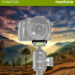 Mantona AS-40-1 Schnellwechselplatte Arca-Swiss kompatibel 40 x 38 mm Aluminium mit 1/4" Schraube Gummipuffern
