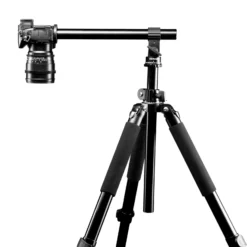 Mantona Basic Scout Max Set Fotostativ Kamerastativ bis 160 cm + Auslegearm, Kugelkopf umkehrbare Mittelsäule, ideal für Reisen und Outdoor Fotografie