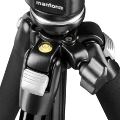 Mantona Basic Scout Max Set Fotostativ Kamerastativ bis 160 cm + Auslegearm, Kugelkopf umkehrbare Mittelsäule, ideal für Reisen und Outdoor Fotografie
