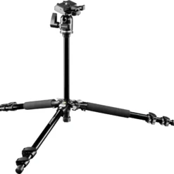 Mantona Basic Scout Max Set Fotostativ Kamerastativ bis 160 cm + Auslegearm, Kugelkopf umkehrbare Mittelsäule, ideal für Reisen und Outdoor Fotografie