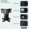 Mantona 360° Befestigungsclip (kompatibel mit GoPro Schnellspann Halterung, Hero 11 10 9 8 7 6 5 4 3+ 3 2 1, Session und andere kompatible Action Cams, 360° drehbar, flache Ausführung)