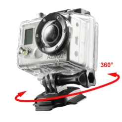 Mantona Befestigungsplatte mit 3M Klebepad - 30 x 53 x 30 mm - um 360° drehbar - kompatibel mit GoPro Hero 11 10 9 8 7 6 5 und vielen anderen Action Cams