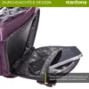 Mantona Colt Kameratasche - Universaltasche inkl. Schnellzugriff, Staubschutz, Tragegurt und Zubehörfach, geeignet für DSLM und DSLR Kameras, lila