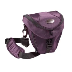 Mantona Colt Kameratasche - Universaltasche inkl. Schnellzugriff, Staubschutz, Tragegurt und Zubehörfach, geeignet für DSLM und DSLR Kameras, lila
