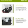 Mantona Cool Bag Kameratasche schwarz/rot, hochwertige Fototasche mit gepolsterter Inneneinteilung & Netzfach, Kamera Umhängetasche aus wasserabweisendem Material
