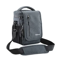 Mantona Drohnen Tasche 15 x 21 x 14 cm Innenmaße, Tragetasche für Drohne und Zubehör inkl. Schulter- & Hüftgurt, wasserabweisende Umhängetasche für Equipment, Flugdrohne, Multicopter