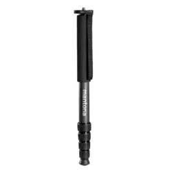 Mantona Einbeinstativ Pro ONE 165C aus ultraleichtem Carbon schwarz, Stativ höhenverstellbar 44-165 cm, praktische Schaumstoffummantelung & Handschlaufe, kompakt & belastbar mit Zubehör