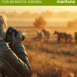 Mantona Einbeinstativ Pro ONE 165C aus ultraleichtem Carbon schwarz, Stativ höhenverstellbar 44-165 cm, praktische Schaumstoffummantelung & Handschlaufe, kompakt & belastbar mit Zubehör