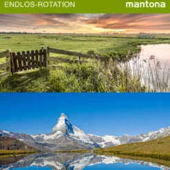 Mantona Elektrischer 360° Panoramakopf, Schwenkkopf mit Endlosrotation, Stativkopf für Panorama, Kamera Zubehör für GoPro Action-Kameras & Smartphones