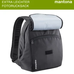 Mantona Elements 10 Outdoor Fotorucksack, leichter Kamerarucksack für DSLR & Systemkameras, Fototasche mit flexibler Innenaufteilung, Tablet-Fach, Organizer-Fach
