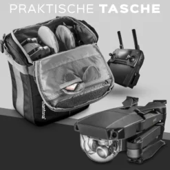 Mantona Elements Outdoor Rucksack schwarz - 2in1 Kamera- & Trekking-Rucksack, Fototasche mit gepolsterten Fächern für DSLR, Systemkamera & Drohne, Stativhalterung, inkl. Regenschutzhülle