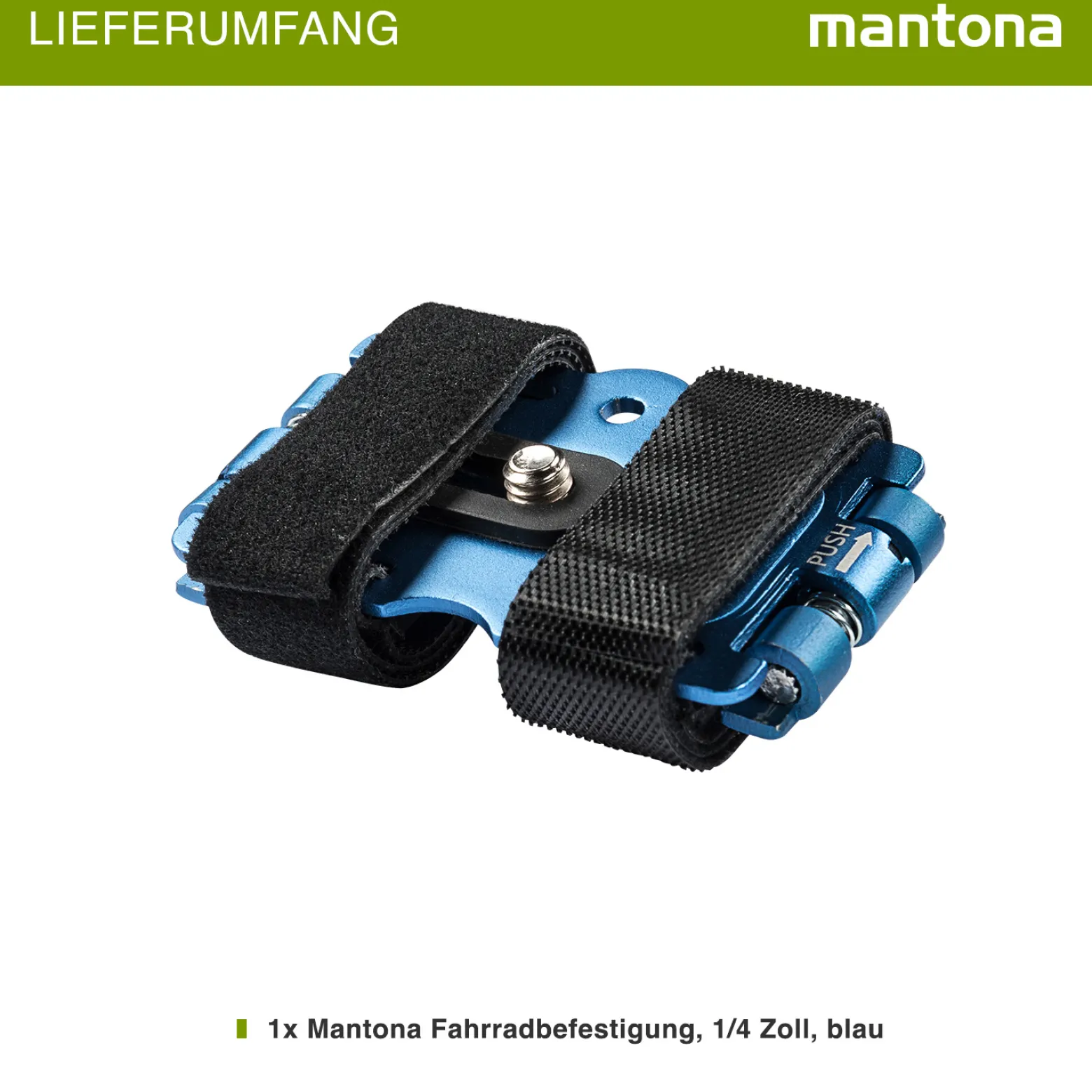 Mantona Fahrradbefestigung und Tischstativ - 65 x 40 x 20 mm - 1/4" / Alu - kompatibel mit GoPro Hero 11 10 9 8 7 6 5 4 3+ 3 2 1, Session und andere Action Cams, Kompaktkamera, Smartphone