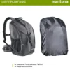 Mantona Fotorucksack Tallinn anthrazit für DSLR und Systemkamera, Kamerarucksack mit Stativhalterung und Regenschutz, Fototasche mit flexibler Innenaufteilung für Kamera, Objektive und Zubehör