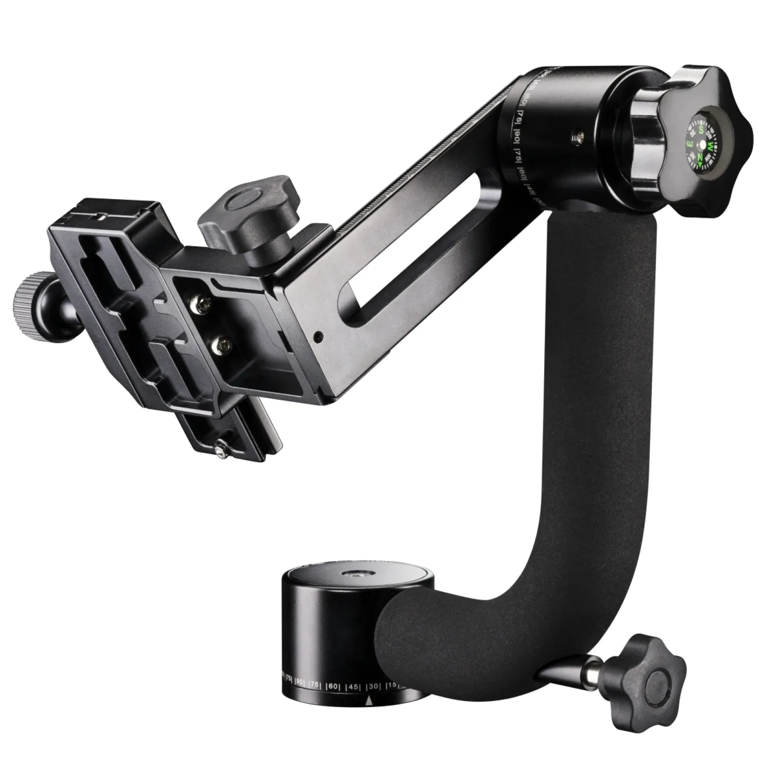 Mantona Gimbal TK-II Stativkopf für Teleobjektiv bis 8 kg belastbar inkl. Schnellwechselplatte für Sport- und Naturfotografie