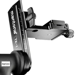 Mantona Gimbal TK-I Stativkopf für Teleobjektiv bis 10 kg belastbar inkl. Schnellwechselplatte für Sport- und Naturfotografie