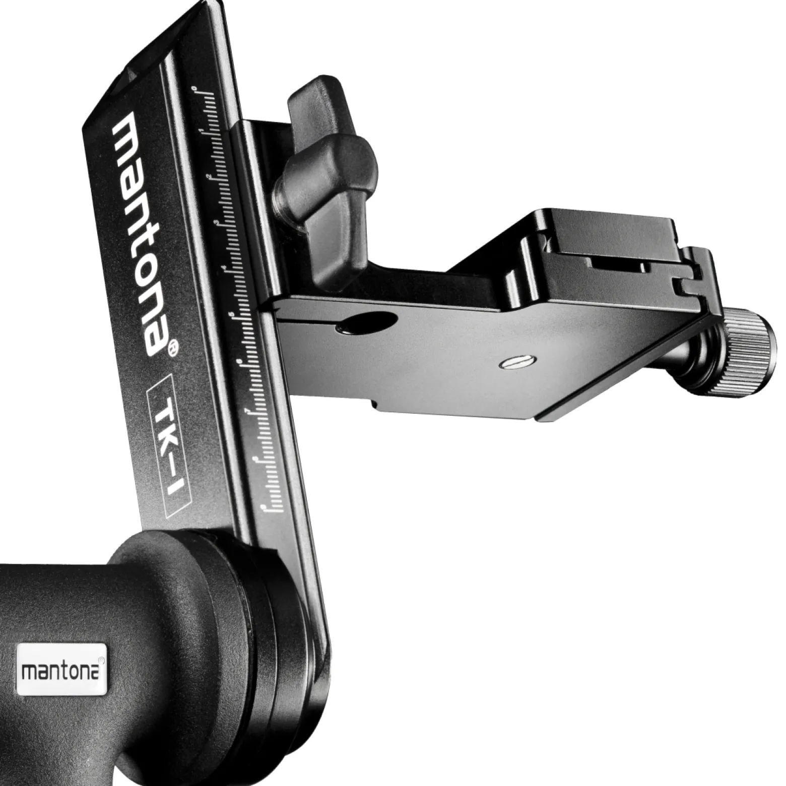 Mantona Gimbal TK-I Stativkopf für Teleobjektiv bis 10 kg belastbar inkl. Schnellwechselplatte für Sport- und Naturfotografie