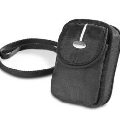 Mantona Jaspis Kameratasche – leichte & kompakte Tasche für Digitalkameras, weiche Polsterung, inklusive Gürtelschlaufe & Tragegurt, schneller Zugriff & Zusatzfach für Zubehör