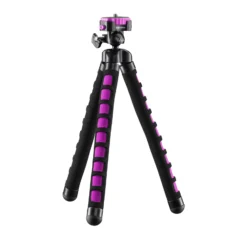 Mantona Kaleido Flex Stativ glamour pink - 270 x 43 x 43 mm - flexibel biegbar - mit Kugelkopf und Schnellwechselplatte - Reisestativ Travelstativ passend für Kameras, Smartphones, Action Cams