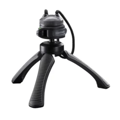 Mantona Kaleido Gaia Stativ deep grey - 170 x 54 x 54 mm / Traglast max. 2,5 kg - kompaktes 3-Bein-Stativ, 360° Kugelkopf, 1/4" Anschluss, Wasserwaage, Schlaufe - Fotografie Studio