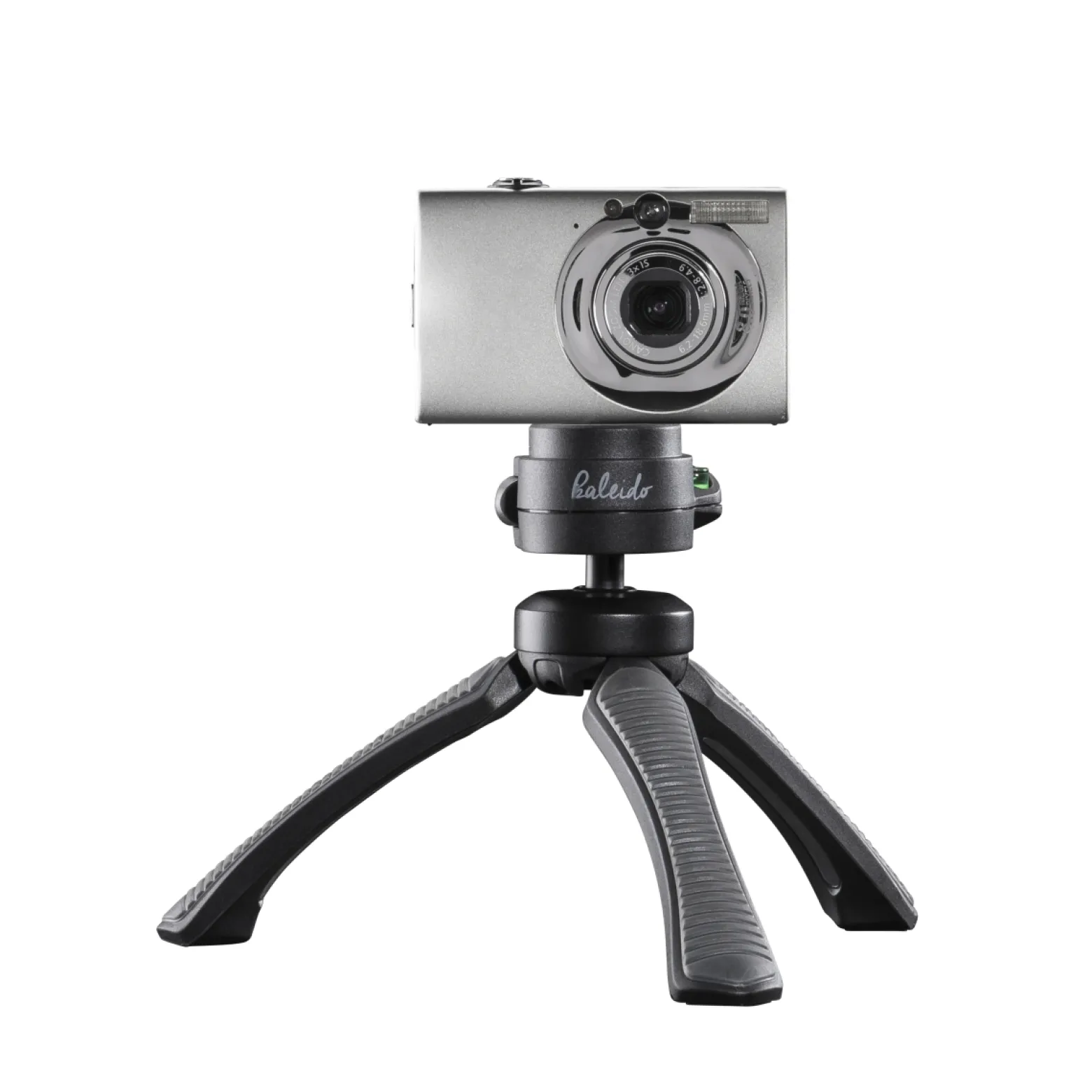 Mantona Kaleido Gaia Stativ deep grey - 170 x 54 x 54 mm / Traglast max. 2,5 kg - kompaktes 3-Bein-Stativ, 360° Kugelkopf, 1/4" Anschluss, Wasserwaage, Schlaufe - Fotografie Studio