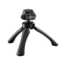 Mantona Kaleido Gaia Stativ deep grey - 170 x 54 x 54 mm / Traglast max. 2,5 kg - kompaktes 3-Bein-Stativ, 360° Kugelkopf, 1/4