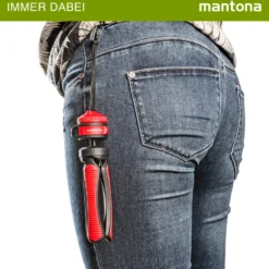 Mantona Kaleido Gaia Stativ sundown red - 170 x 54 x 54 mm / Traglast max. 2,5 kg - kompaktes 3-Bein-Stativ, 360° Kugelkopf, 1/4