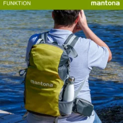 Mantona Kamerarucksack elementsPro 30 V2 – Grün – 300 x 180 x 480 mm – Outdoor – mit ergonomischem Tragesystem, atmungsaktiver Polsterung, Stativhalterung & Regenschutz, ideal für DSLR & Systemkameras