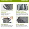 Mantona Kameratasche Tallinn Gr. S anthrazit, Fototasche inkl. gepolstertem Schultergurt, Camera Bag mit Trennstegen und Regenschutzhülle, tragbar als Schultertasche, Handtasche und Gürteltasche