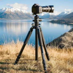 Mantona Kodiak L 284 + Onyx 8 Kugelkopf Set Fotostativ mit Stativkopf aus Aluminium mit Arca Swiss kompatibler Schnellwechselplatte
