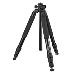 Mantona Kodiak XL Aluminium Fotostativ, Dreibeinstativ belastbar bis 18 kg, höhenverstellbares Kamerastativ bis 180 cm, Tripod mit 180° Mittelsäule, stabiles Stativ mit vielseitigem Zubehör